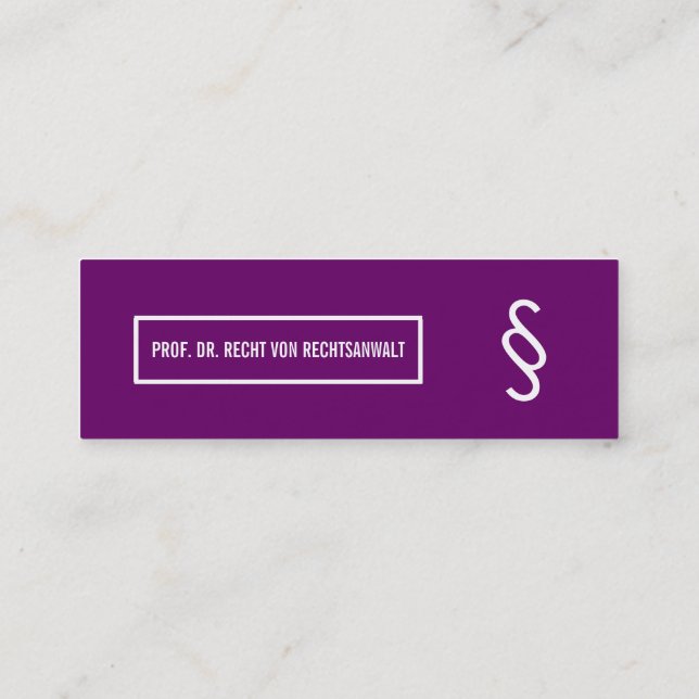 professionell modern mini visitkort (Baksida)