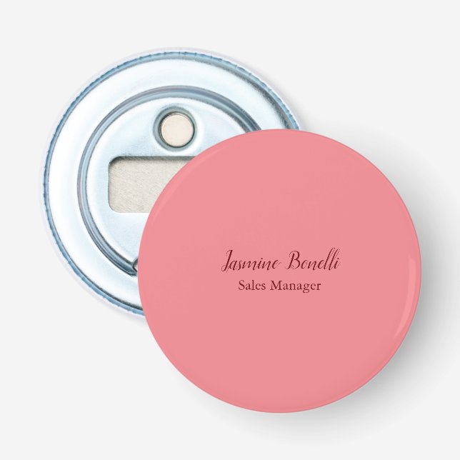 Professionell Modern Minimalist Add Namn Personal Flasköppnare (Framsidan)