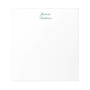 Professionell Modern Minimalist Blue White Anteckningsblock
