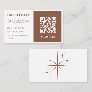 Professionell Modern Minimalist Earthy Brown White Visitkort