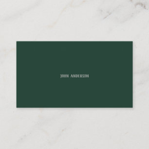 Professionell Modern Minimalist Emerald Grönt Visitkort