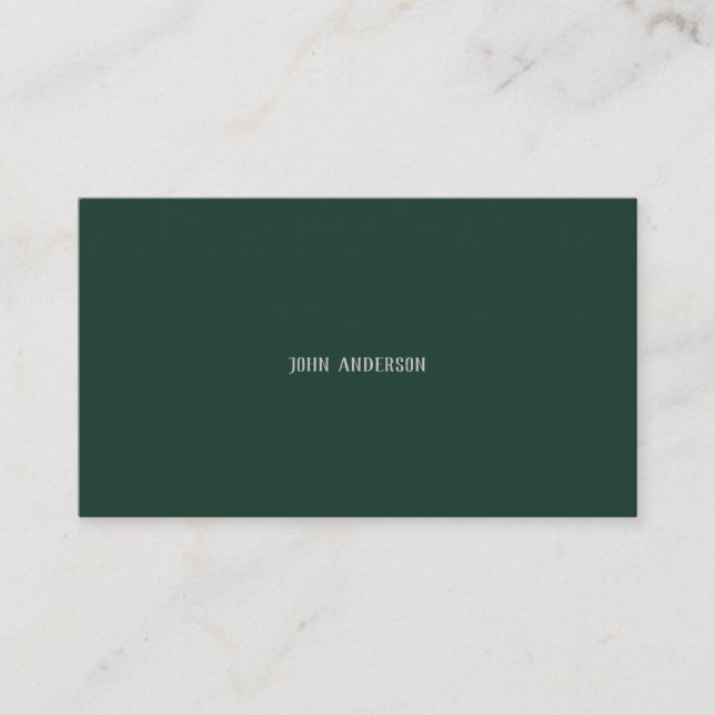Professionell Modern Minimalist Emerald Grönt Visitkort (Framsida)