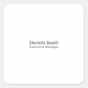 Professionell Modern Minimalist Enkel Fyrkantigt Klistermärke