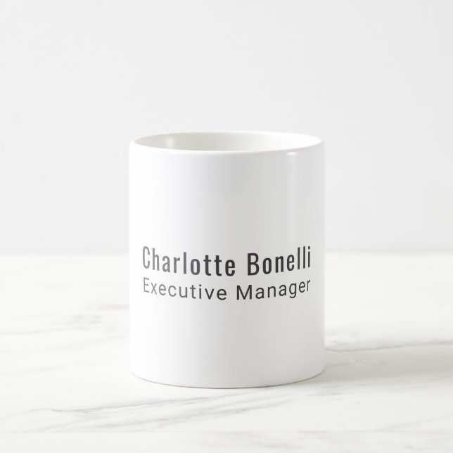 Professionell Modern Minimalist Enkel  Kaffemugg (Center)