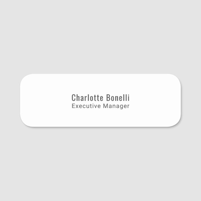 Professionell Modern Minimalist Enkel  Namnbricka (Framsida)