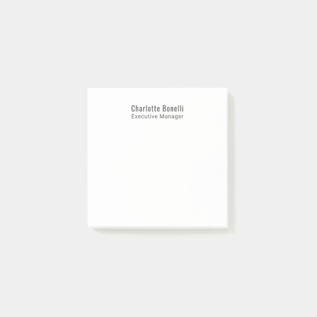 Professionell Modern Minimalist Enkel  Post-it Block (Framsida)