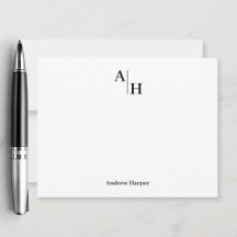 Professionell Modern Minimalist Monogrammed Namn
