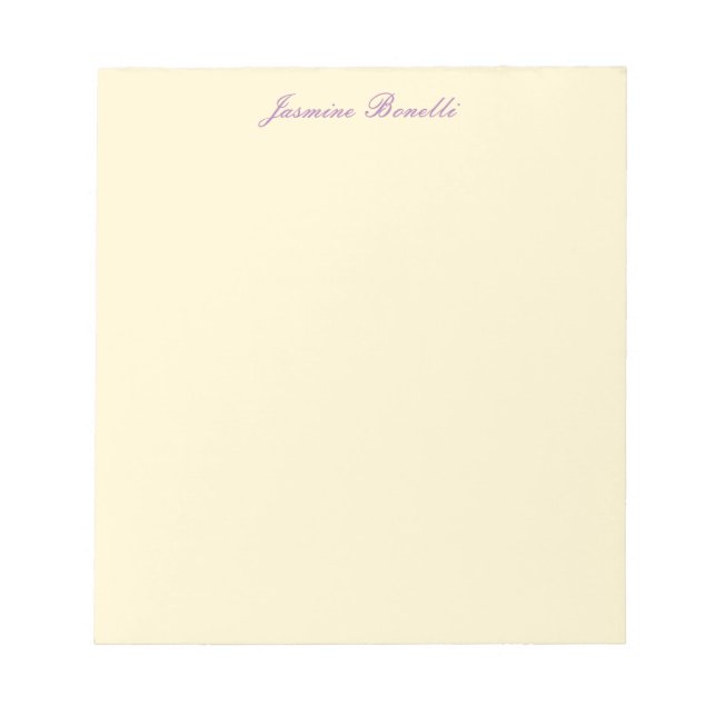 Professionell Modern Minimalist Pastel Beige Färg Anteckningsblock (Framsida)