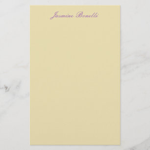 Professionell Modern Minimalist Pastel Beige Färg Brevpapper