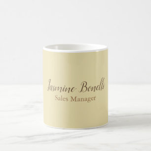 Professionell Modern Minimalist Pastel Beige Färg Kaffemugg