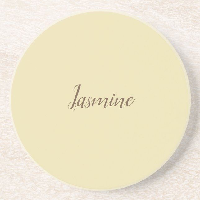 Professionell Modern Minimalist Pastel Beige Färg Underlägg (Framsidan)
