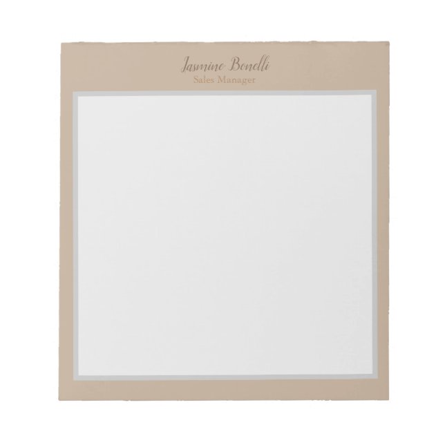Professionell Modern Minimalist Pastel Färg Anteckningsblock (Framsida)