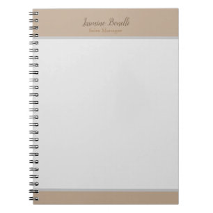 Professionell Modern Minimalist Pastel Färg Anteckningsbok