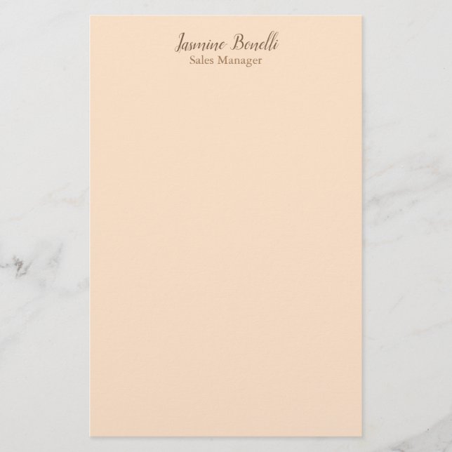 Professionell Modern Minimalist Pastel Färg Brevpapper (Framsida)