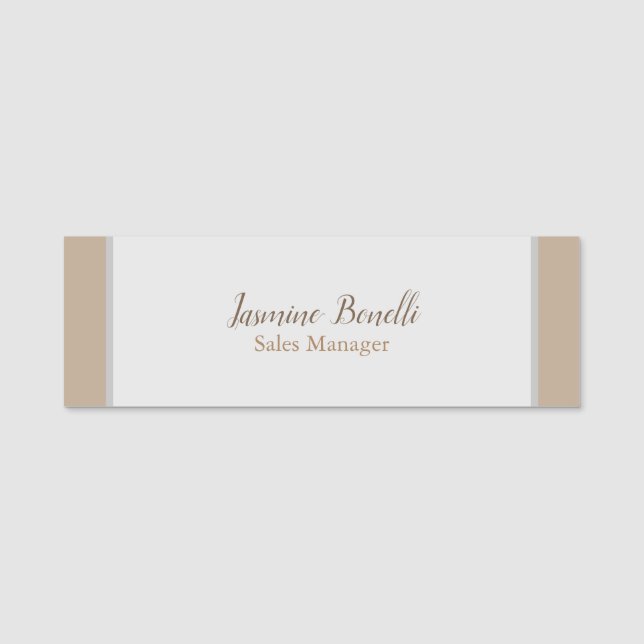 Professionell Modern Minimalist Pastel Färg Namnbricka (Framsida)