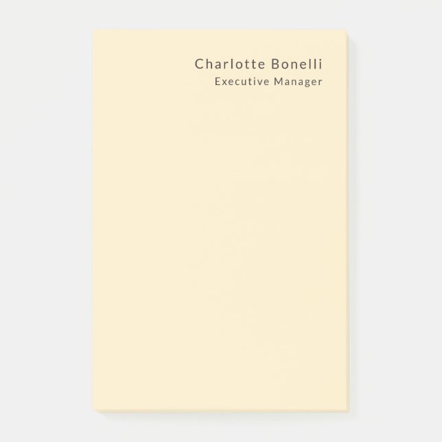 Professionell Modern Minimalist Post-it Block (Framsida)