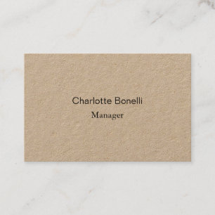 Professionell Modern Minimalist Premium Kraft Visitkort