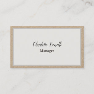 Professionell Modern Minimalist Premium Kraft Visitkort