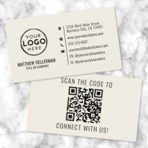Professionell Modern Minimalist QR-Logotyp Cream