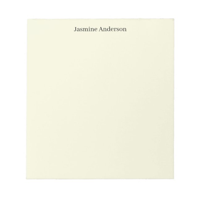 Professionell Modern minimalistisk Beige Färg Anteckningsblock (Framsida)