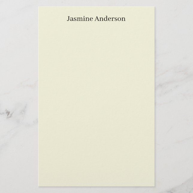 Professionell Modern minimalistisk Beige Färg Brevpapper (Framsida)