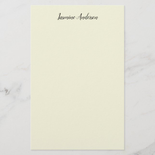 Professionell Modern minimalistisk Beige Färg Brevpapper (Framsida)