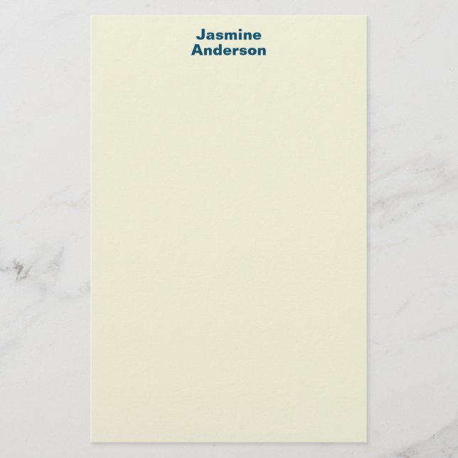 Professionell Modern minimalistisk Beige Färg Brevpapper (Framsida)
