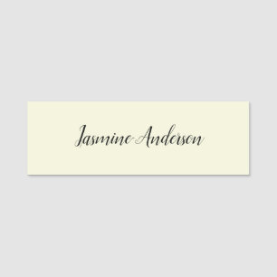 Professionell Modern minimalistisk Beige Färg Namnbricka
