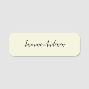 Professionell Modern minimalistisk Beige Färg Namnbricka