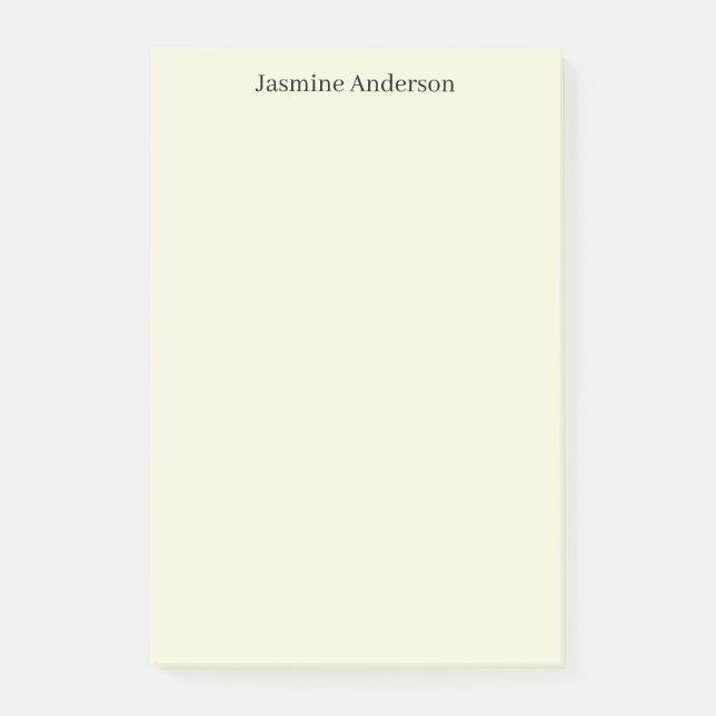 Professionell Modern minimalistisk Beige Färg Post-it Block (Framsida)