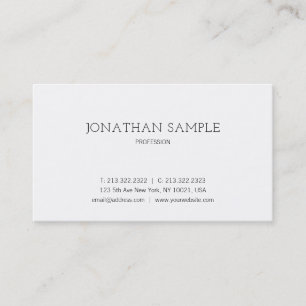 Professionell Modern Minimalistisk Design Elegant Visitkort