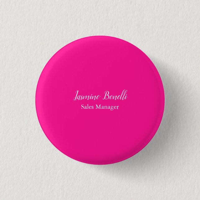 Professionell Modern Minimalistisk djup Rosa Knapp (Framsida)
