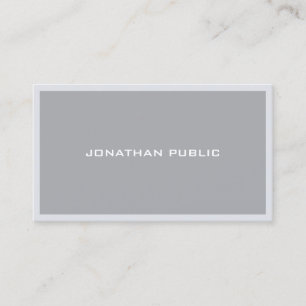 Professionell Modern Minimalistisk Elegant Grå Enk Visitkort