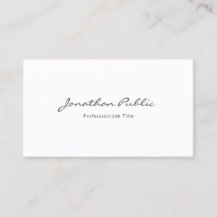 Professionell Modern minimalistisk Elegant - ren, Visitkort