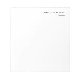 Professionell Modern Minimalistisk Enkel Anteckningsblock