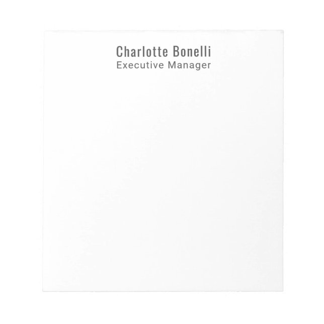 Professionell Modern Minimalistisk Enkel  Anteckningsblock (Framsida)