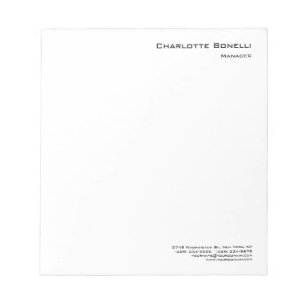 Professionell Modern Minimalistisk Enkel Anteckningsblock