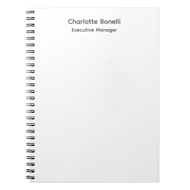 Professionell Modern Minimalistisk Enkel Anteckningsbok (Framsidan)