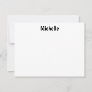 Professionell Modern Minimalistisk Enkel Egen Namn Anteckningskort