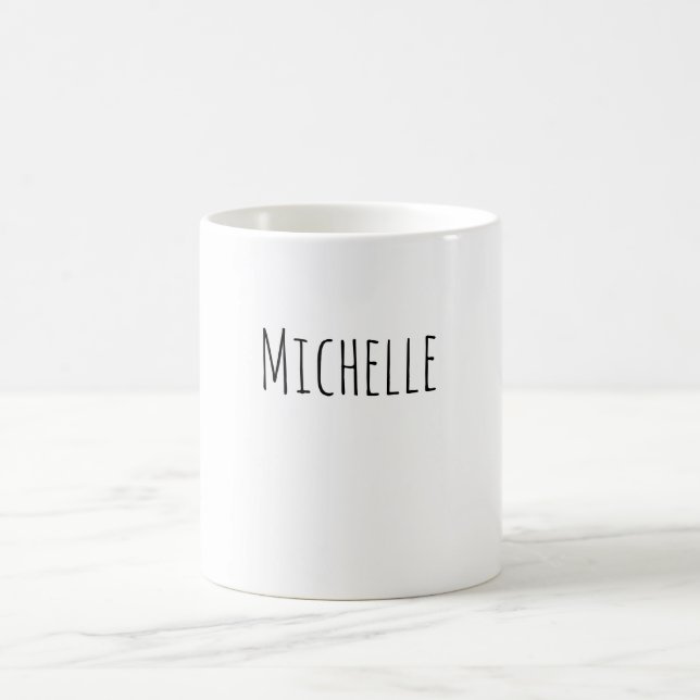 Professionell Modern Minimalistisk Enkel Egen Namn Kaffemugg (Center)