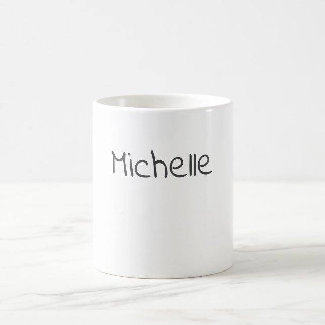 Professionell Modern Minimalistisk Enkel Egen Namn Kaffemugg (Center)