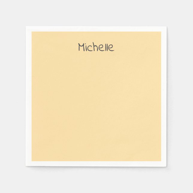 Professionell Modern Minimalistisk Enkel Egen Namn Pappersservett (Framsidan)