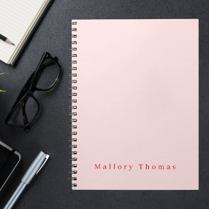 Professionell Modern Minimalistisk Enkel Rosa och  Anteckningsbok
