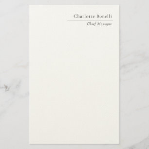 Professionell Modern Minimalistisk Enkel Svart & V Brevpapper