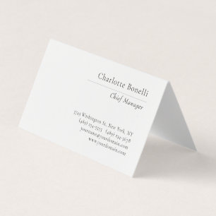 Professionell Modern Minimalistisk Enkel Svart & V Visitkort