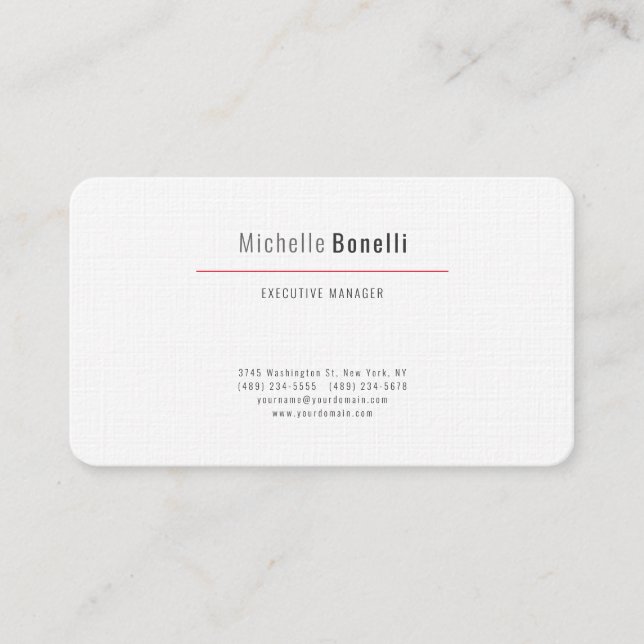 Professionell Modern Minimalistisk Enkel Visitkort (Framsida)