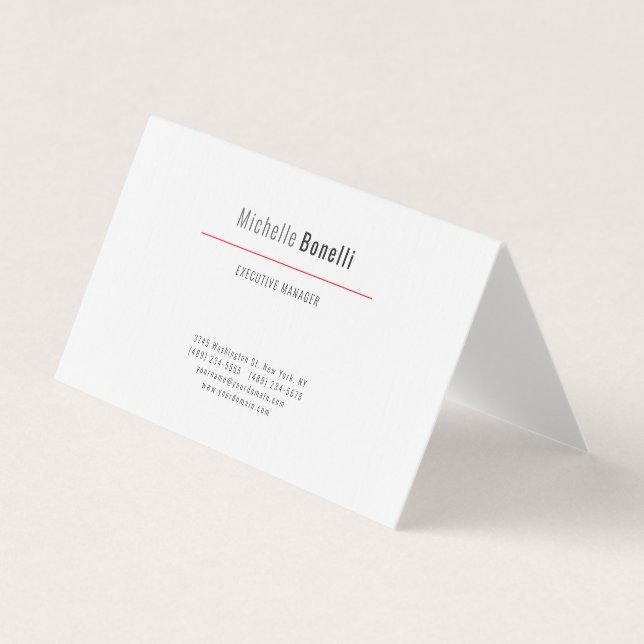 Professionell Modern Minimalistisk Enkel Visitkort (Framsida)
