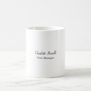 Professionell Modern minimalistisk handskrift Namn Kaffemugg