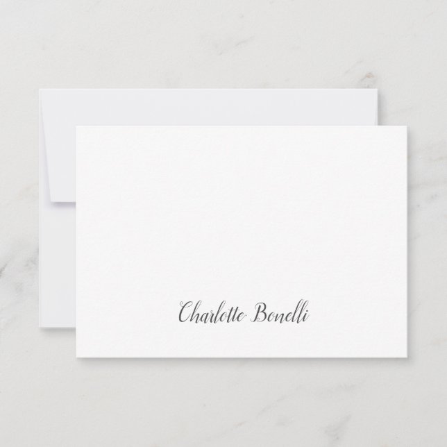 Professionell Modern Minimalistisk handskrift Tack Kort (Framsida)