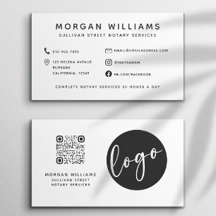 Professionell Modern Minimalistisk Logotyp Qr-kod Visitkort